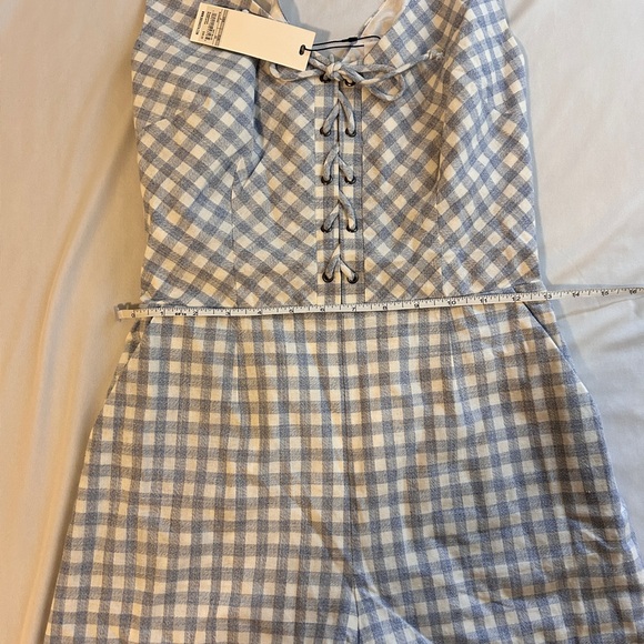 BB Dakota Women’s Blue and White Playsuit-Romper, Size 2 - Picture 4 of 5